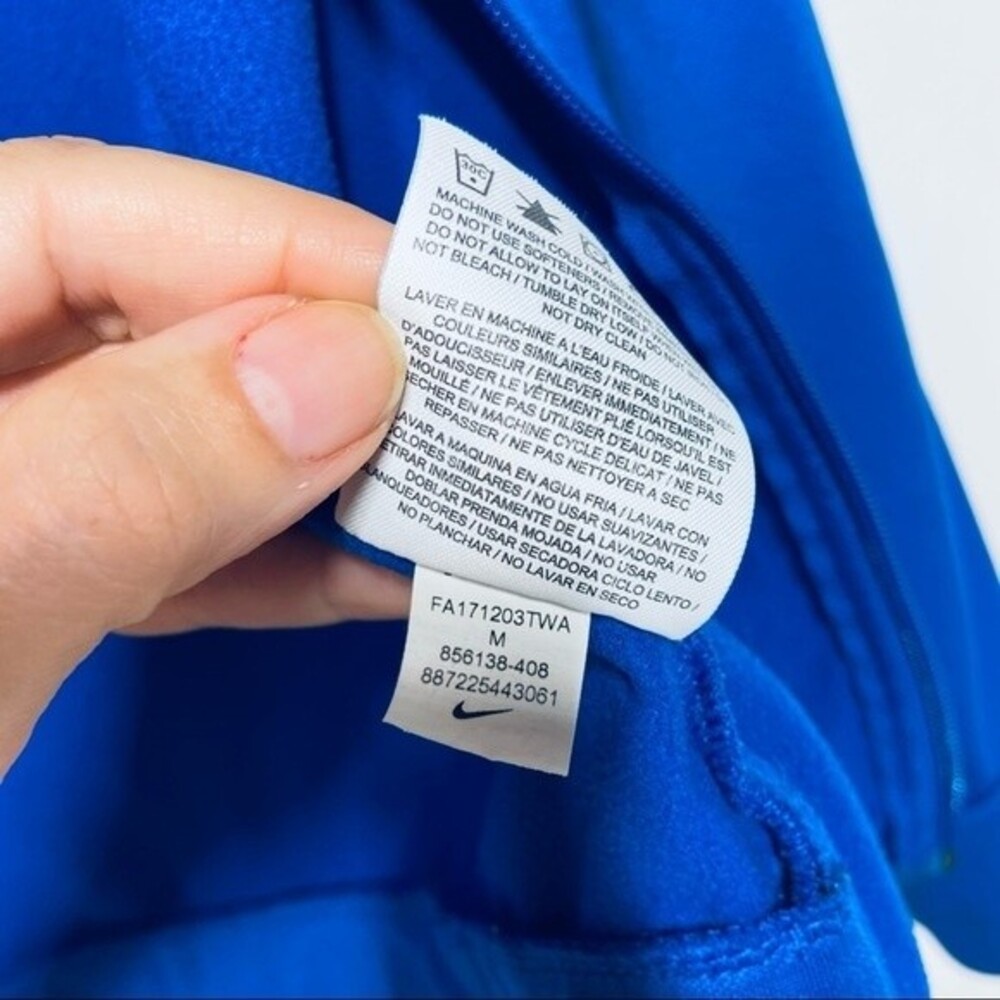 Nike Hooded Full Zip Dry Fit Sweatshirt in Blue M - Picture 9 of 10